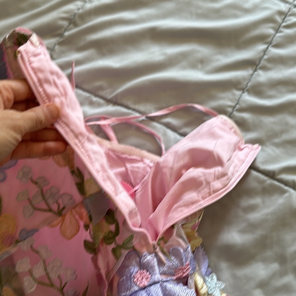 Dollskill sugar thrillz Floral Chiffon Dreams Mini Dress S - Picture 6 of 16